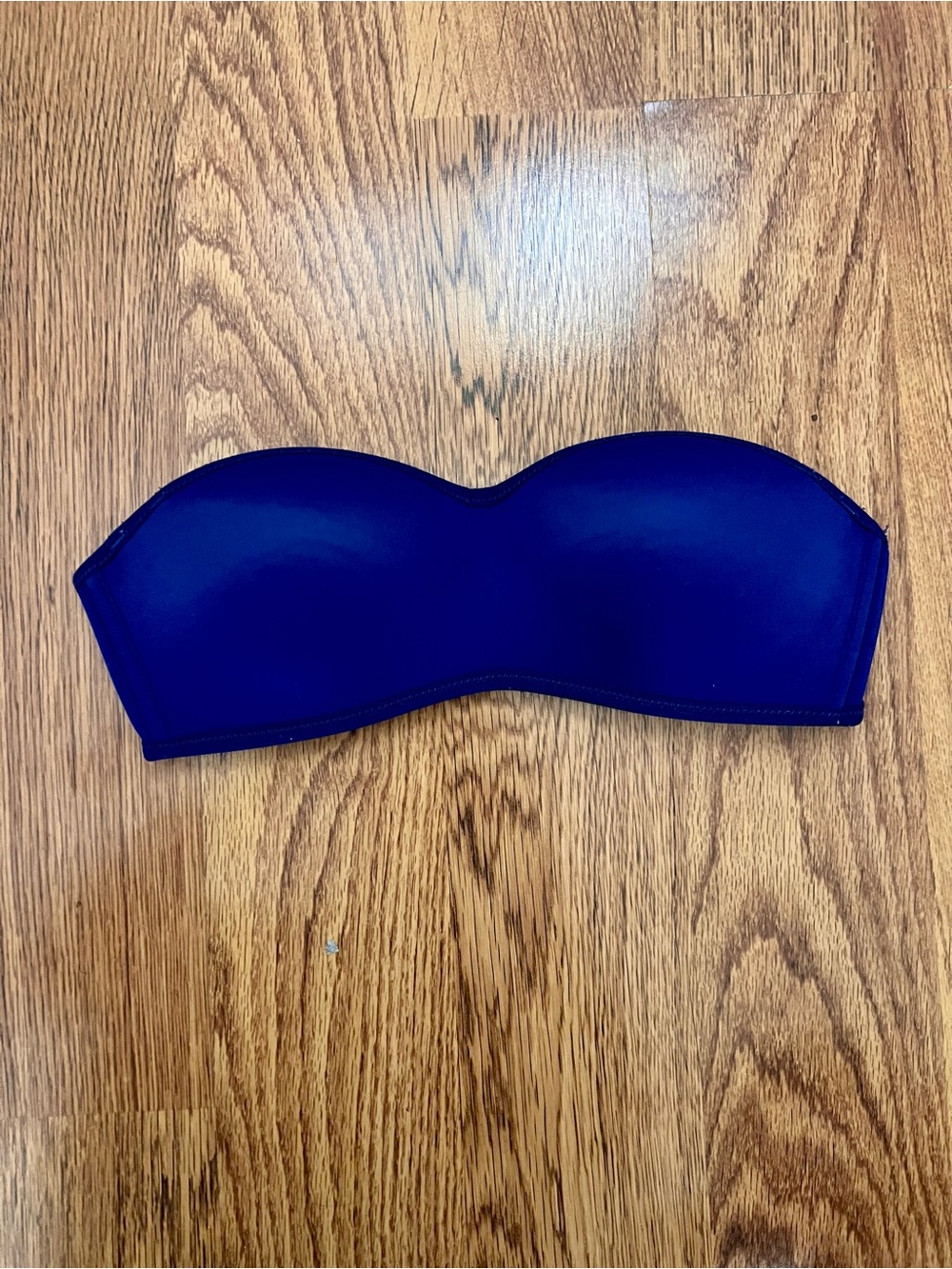 Victoria’s Secret PINK Bandeau Bikini Top 34B Royal Blue Strapless